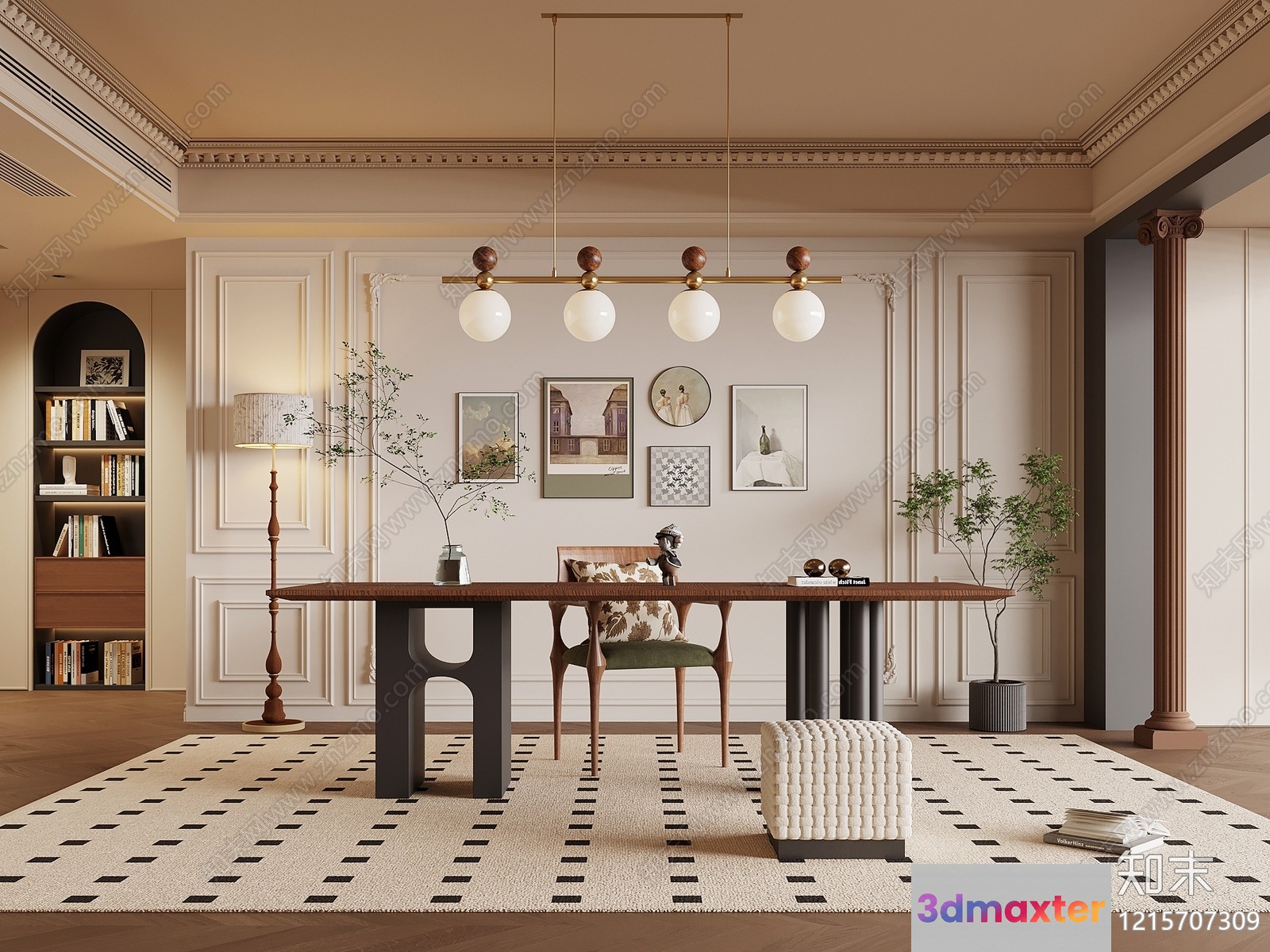 Modern Living Room 3D Model - 10437 - VRAY Render