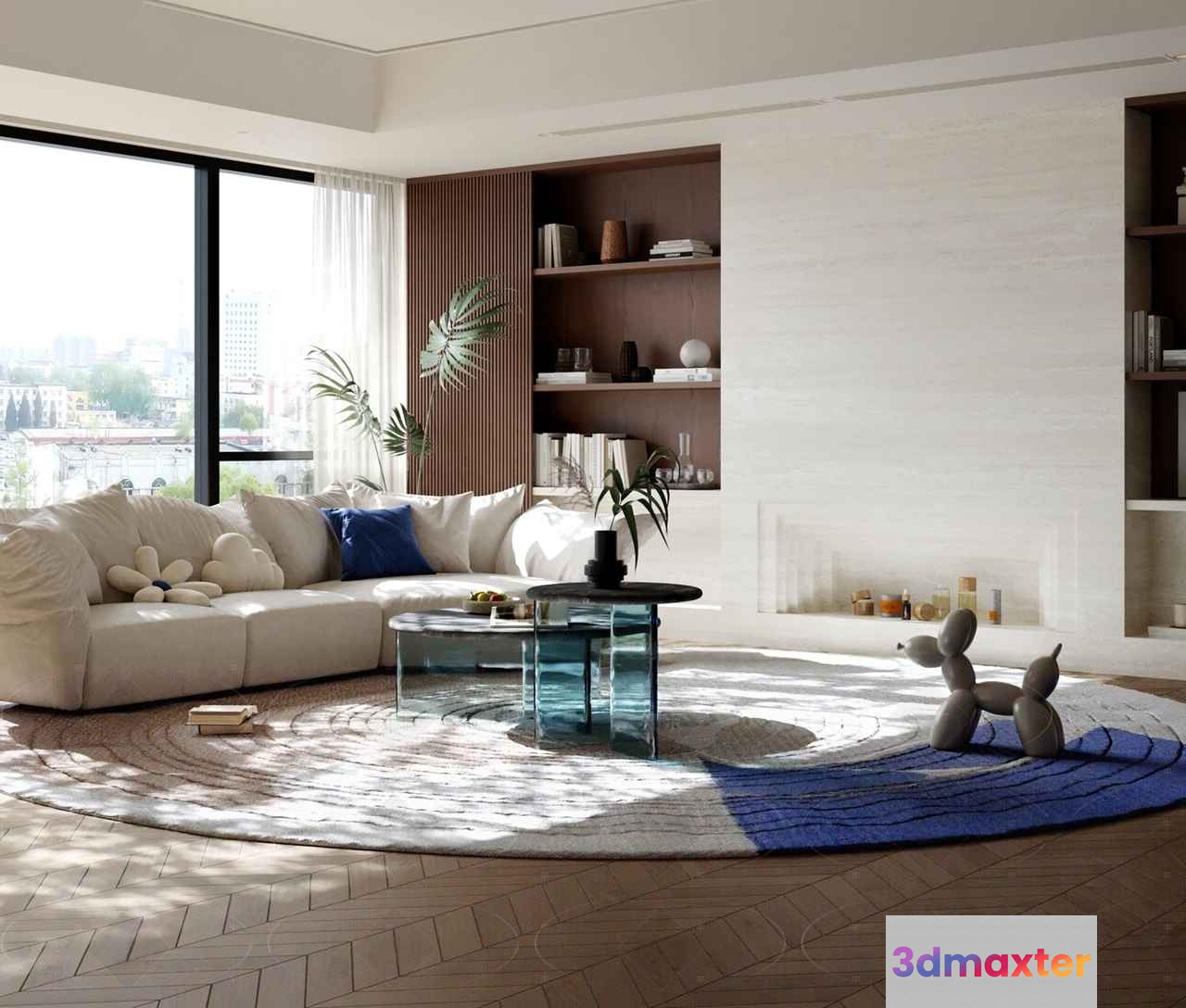 Modern Living Room 3D Model - 5812 - VRAY Render
