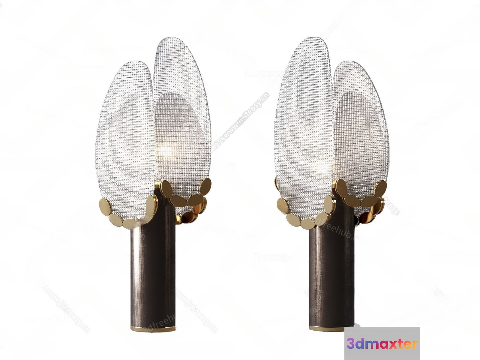 Gold Light Fixture 3D Model - 20802 - VRAY Render