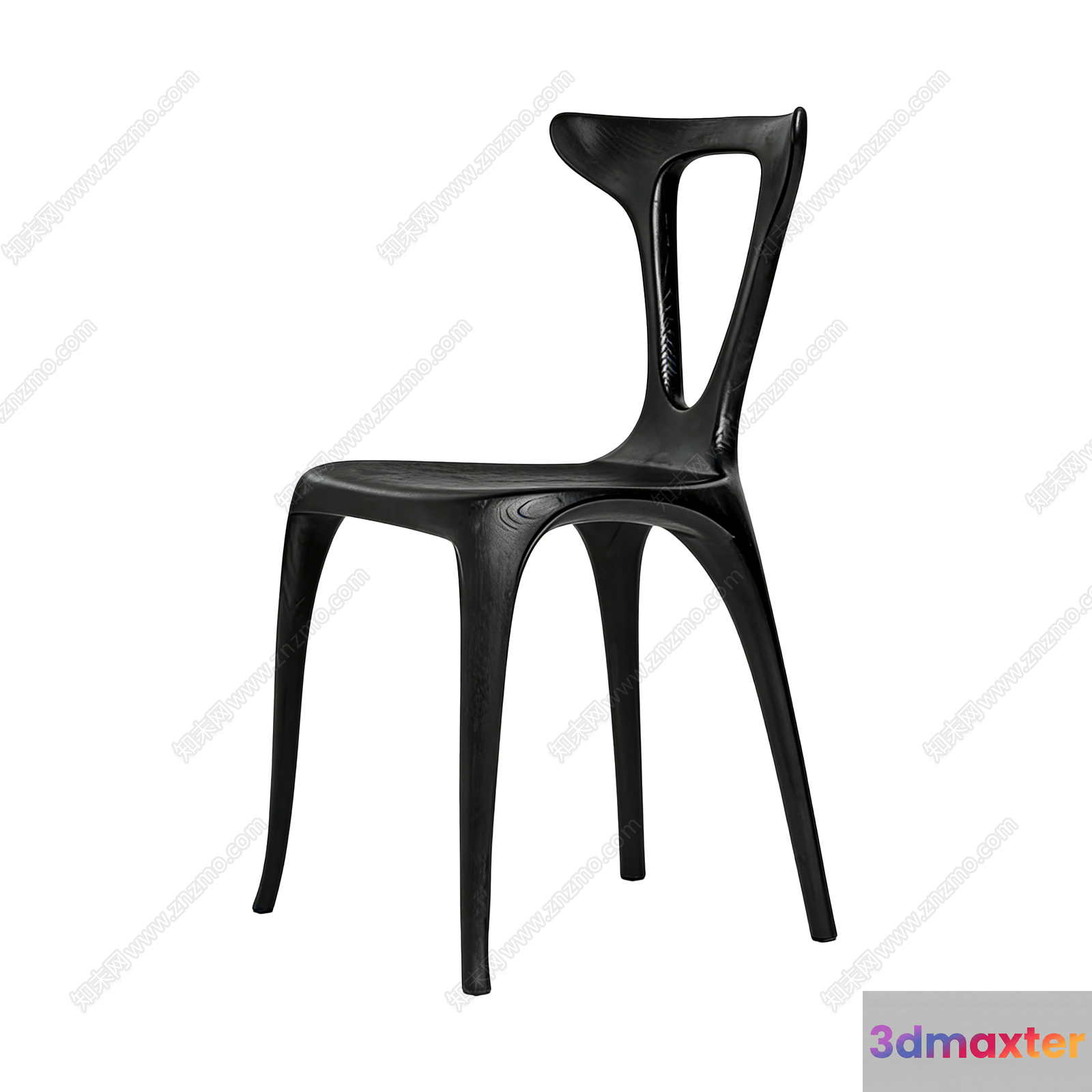 A Black Chair 3D Model - 6904 - VRAY Render