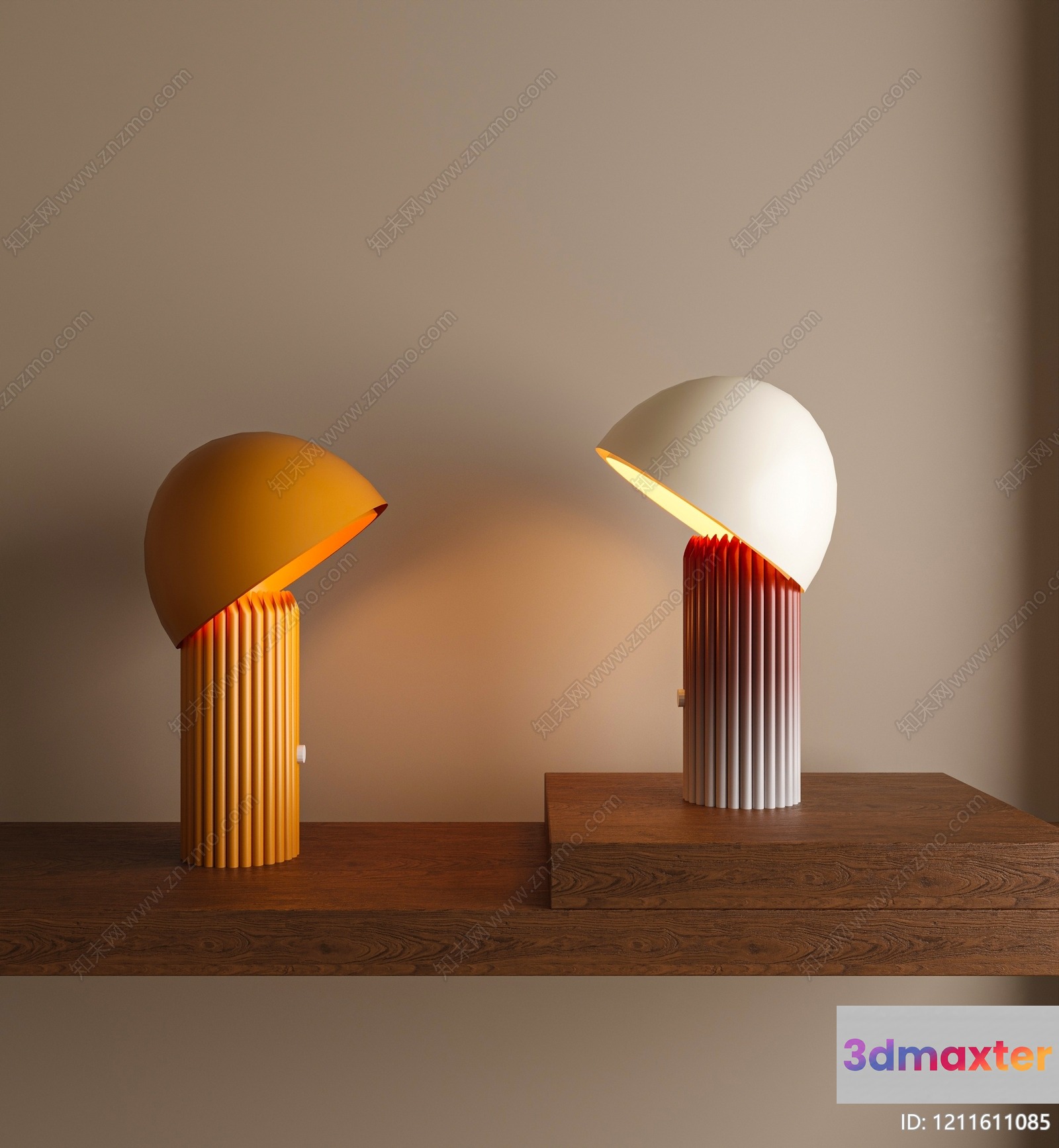 Modern Table Lamps 3D Model - 7712 - VRAY Render
