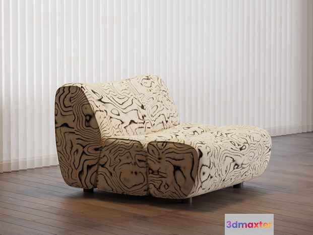 Modern Patterned Chair 3D Model - 16754 - VRAY Render