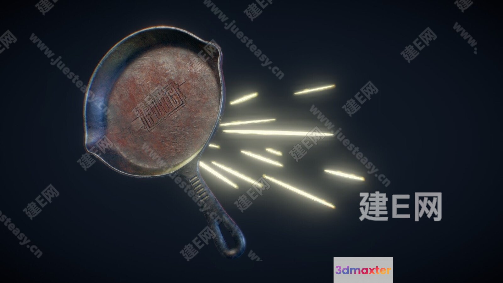 The Main Subject Is A Cast Iron Pan And It Is Old 3D Model - 15713 - VRAY Render