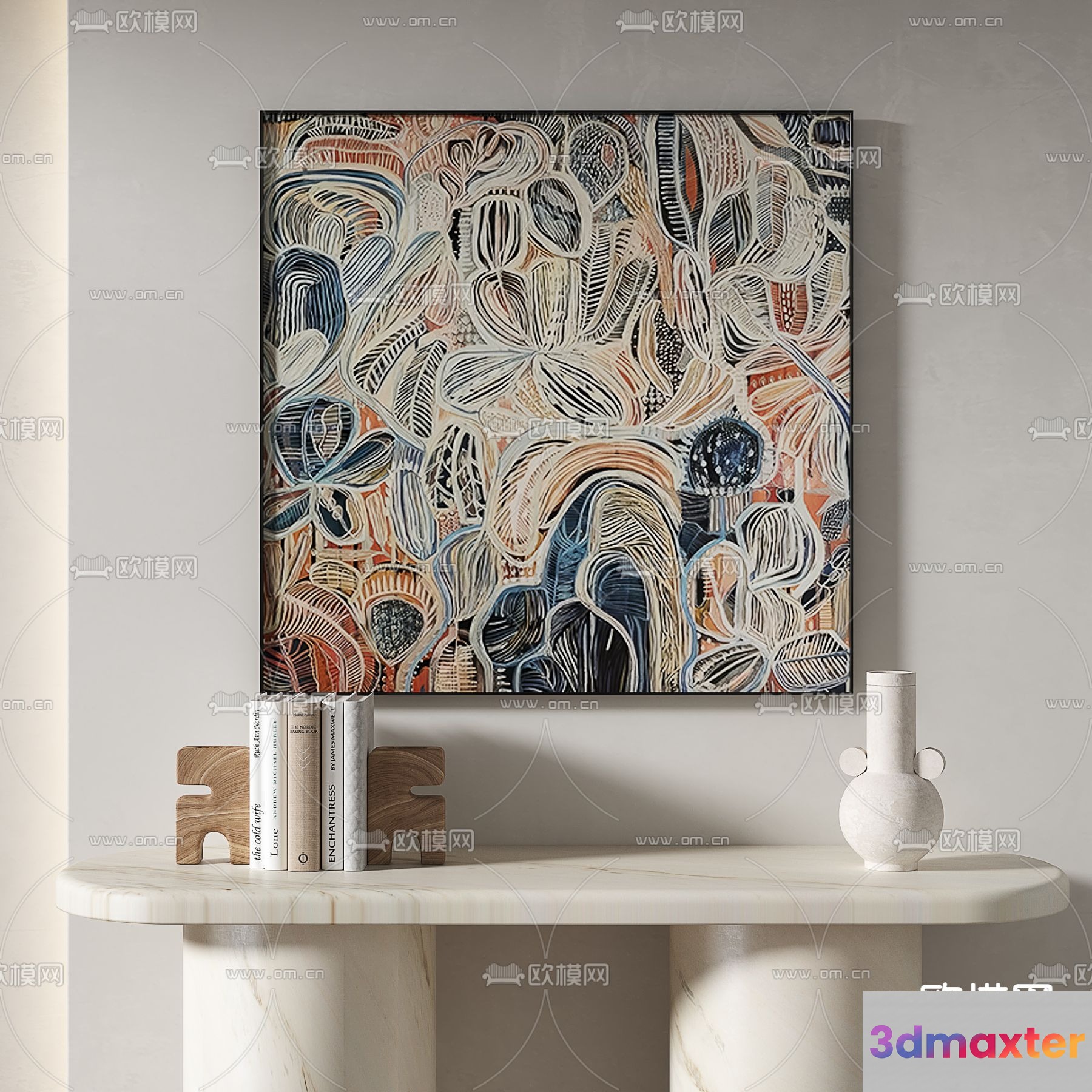 A Painting With A Unique Style 3D Model - 10081 - VRAY Render