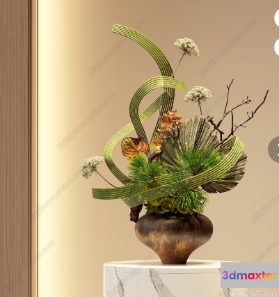 A Decorative Vase 3D Model - 10085 - VRAY Render