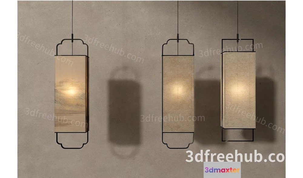 Modern Light Fixtures 3D Model - 19007 - VRAY Render