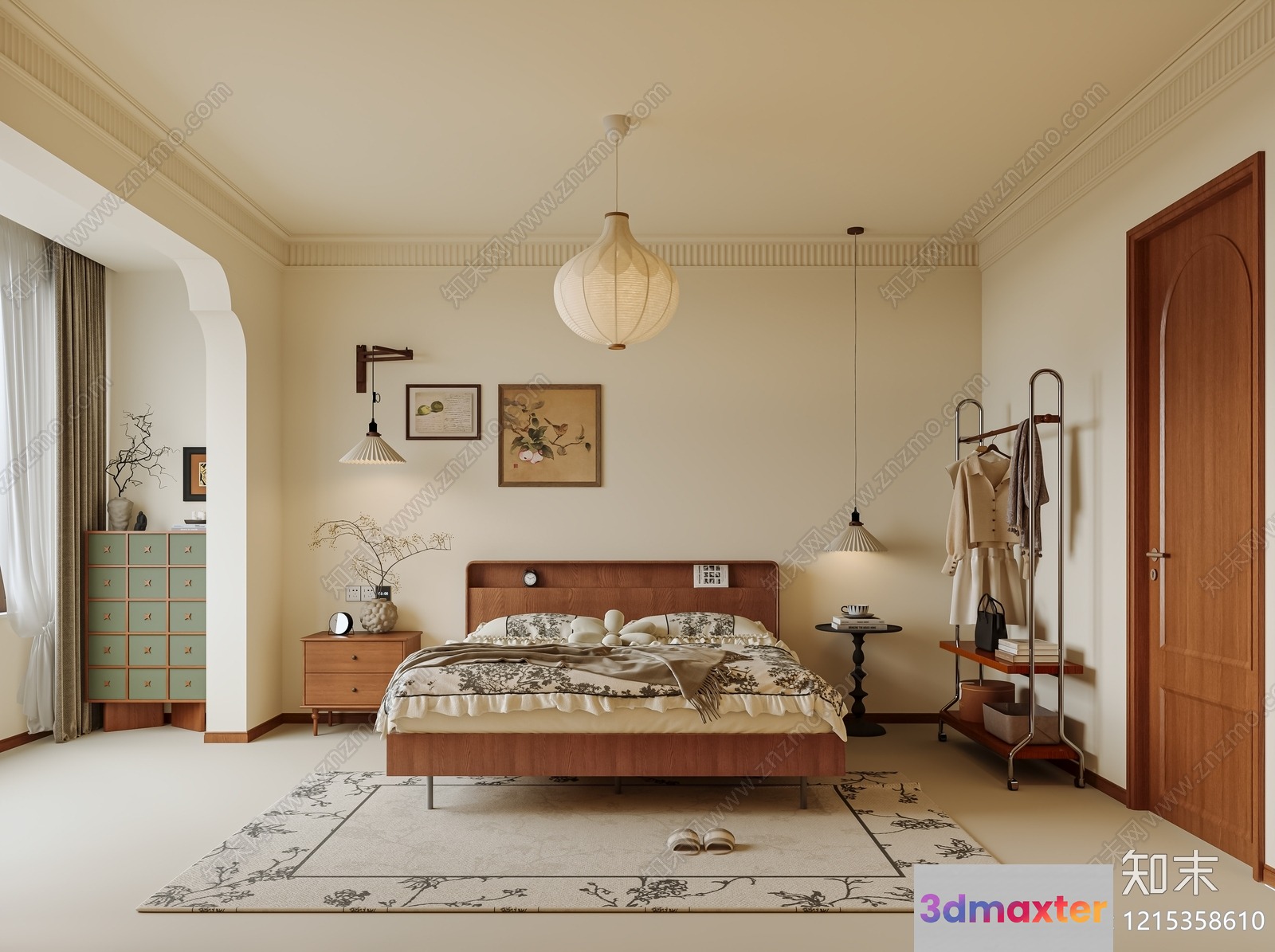 Cozy Bedroom 3D Model - 17774 - VRAY Render