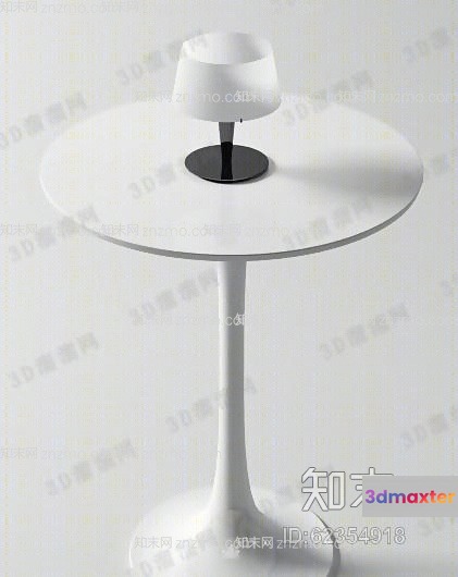 Modern White Table 3D Model - 20884 - VRAY Render