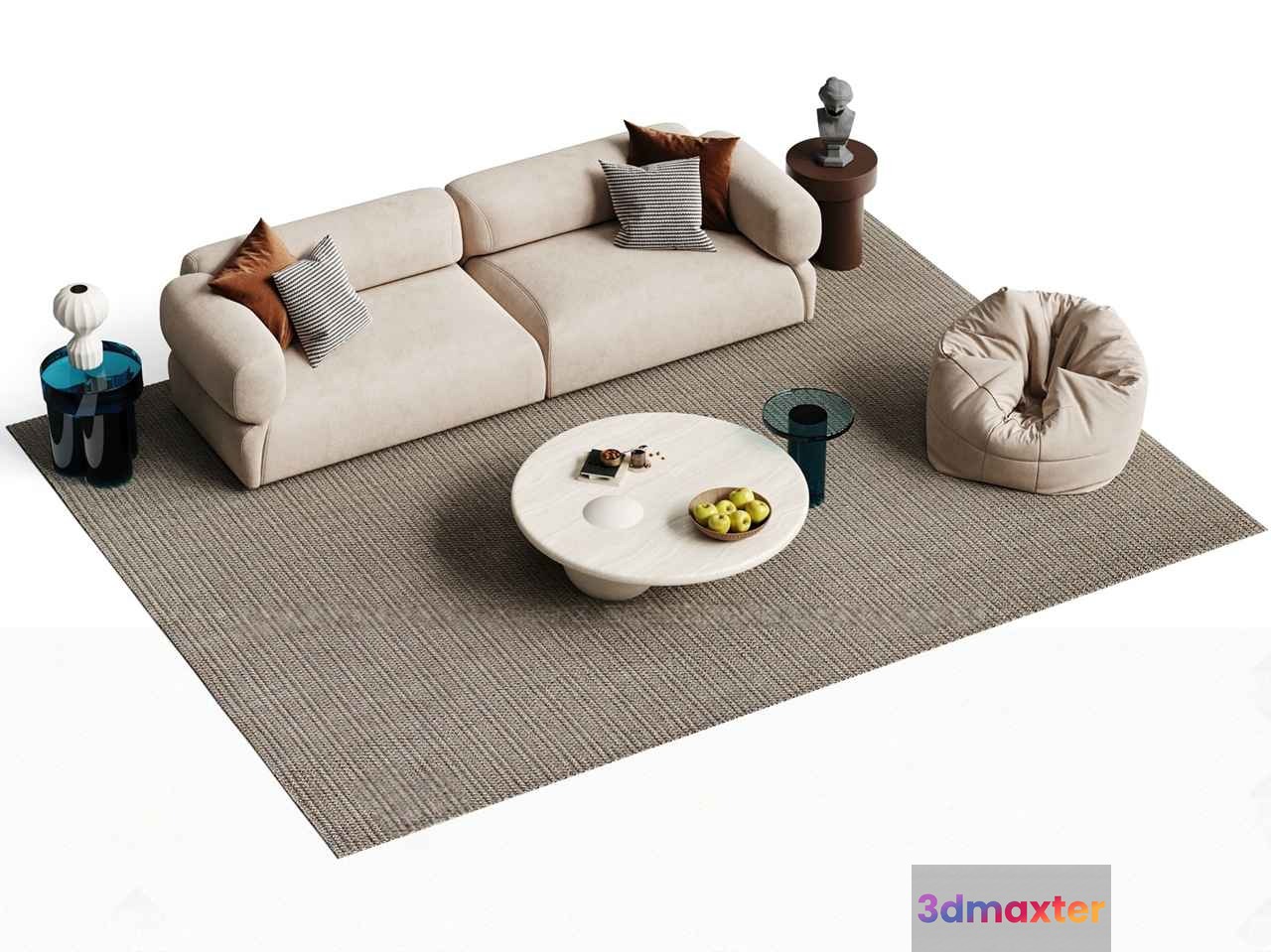 Modern Living Room 3D Model - 18773 - CORONA Render