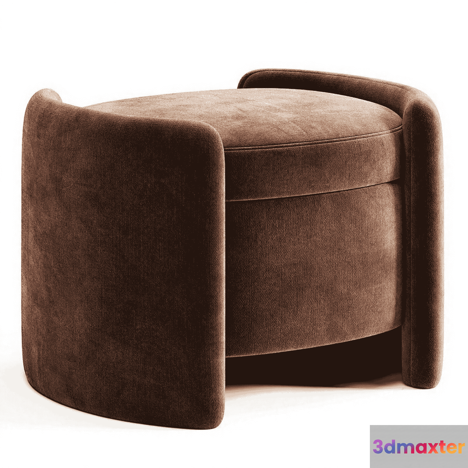 Modern Brown Ottoman 3D Model - 10702 - CORONA Render