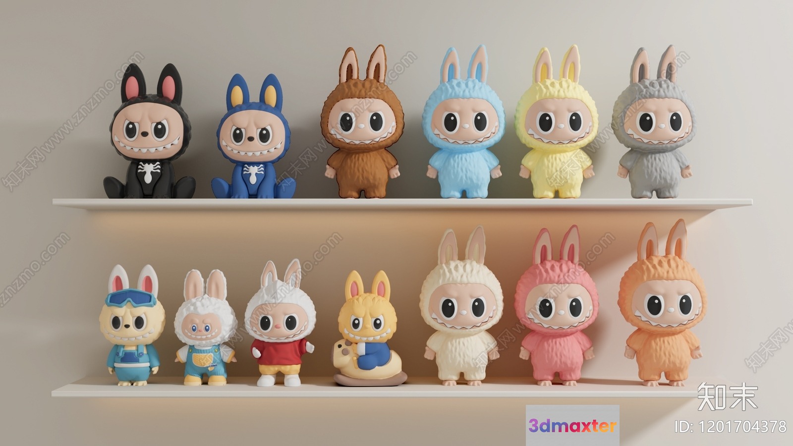 Small Cartoon Figures 3D Model - 23362 - CORONA Render