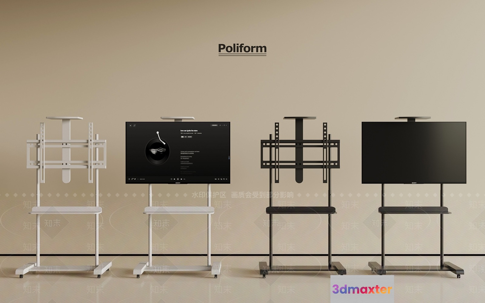 Modern Tv Stand 3D Model - 22546 - VRAY Render