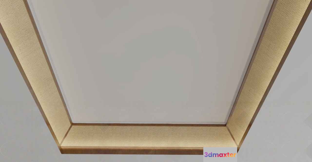 A Gold Frame 3D Model - 1985 - VRAY Render