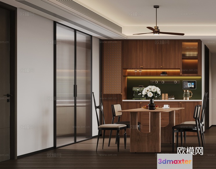 Modern Kitchen Design 3D Model - 16469 - CORONA Render