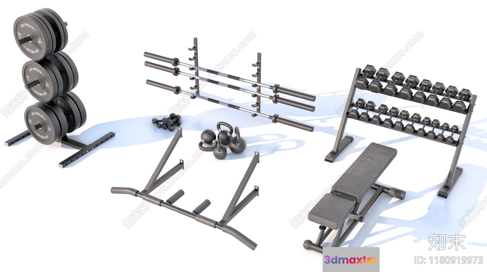 Home Gym Equipment 3D Model - 7133 - VRAY Render