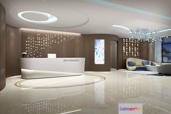 Modern Reception Area 3D Model - 3159 - VRAY Render