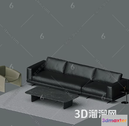 Modern Living Room 3D Model - 2506 - VRAY Render