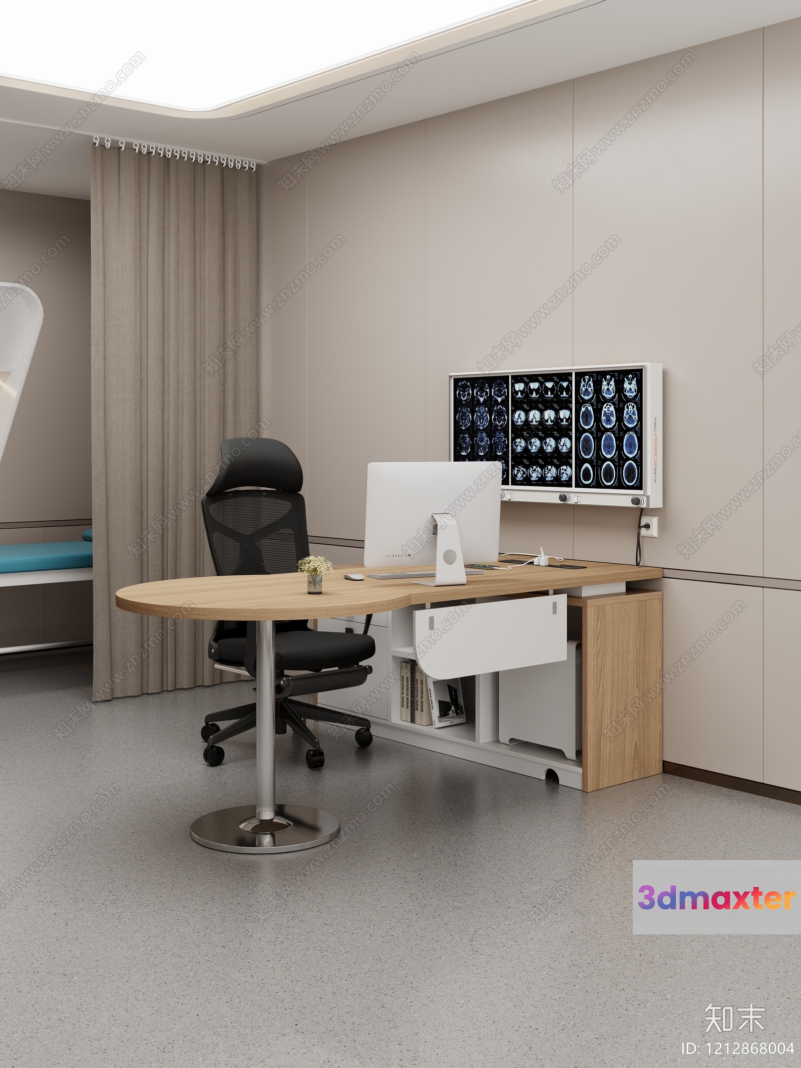 Modern Office Desk 3D Model - 3287 - VRAY Render