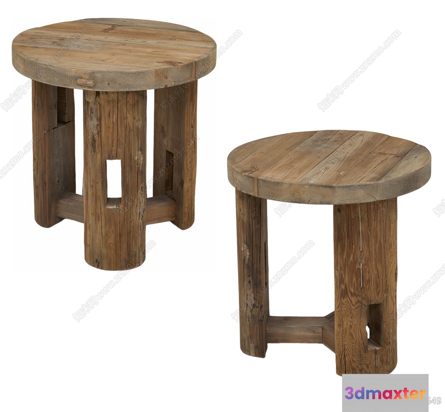 Wooden End Tables 3D Model - 4683 - VRAY Render