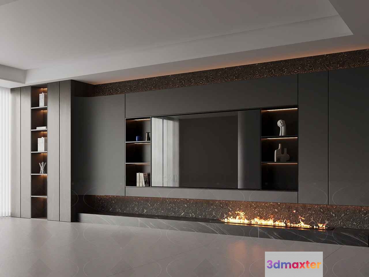 Modern Living Room 3D Model - 9678 - VRAY Render