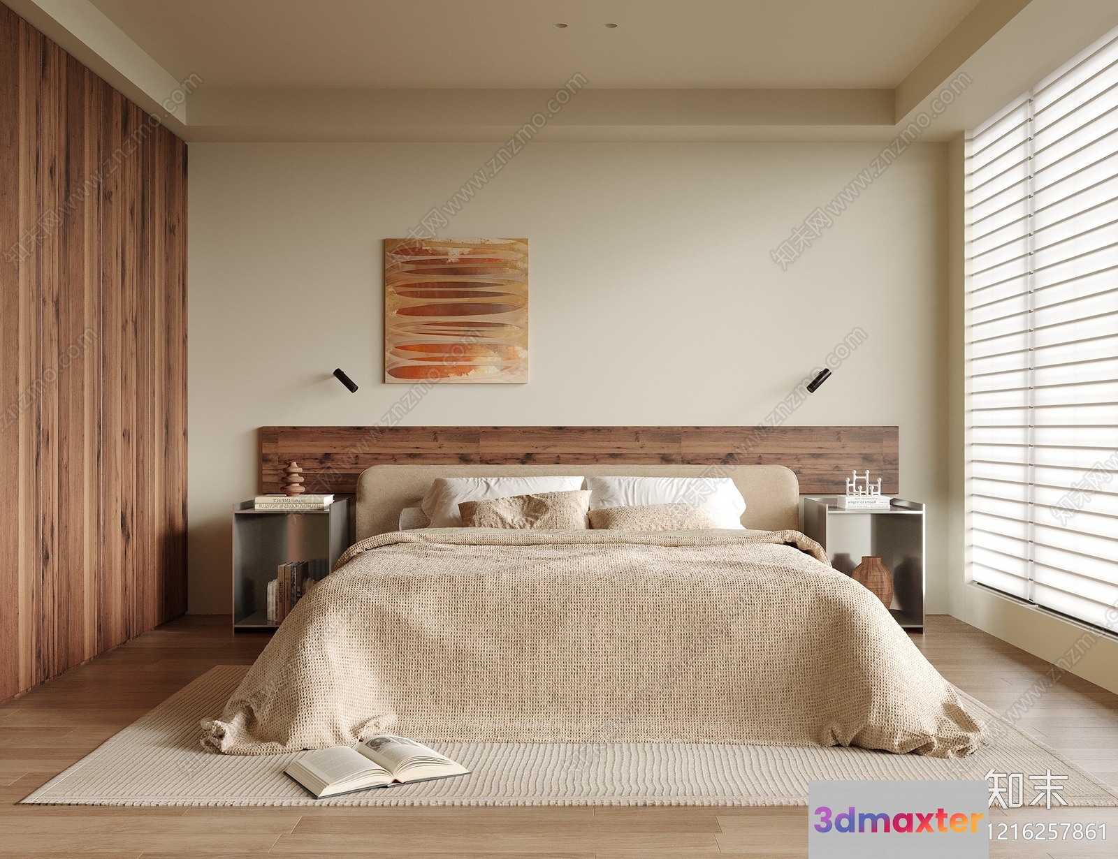 Cozy Bedroom 3D Model - 12594 - VRAY Render