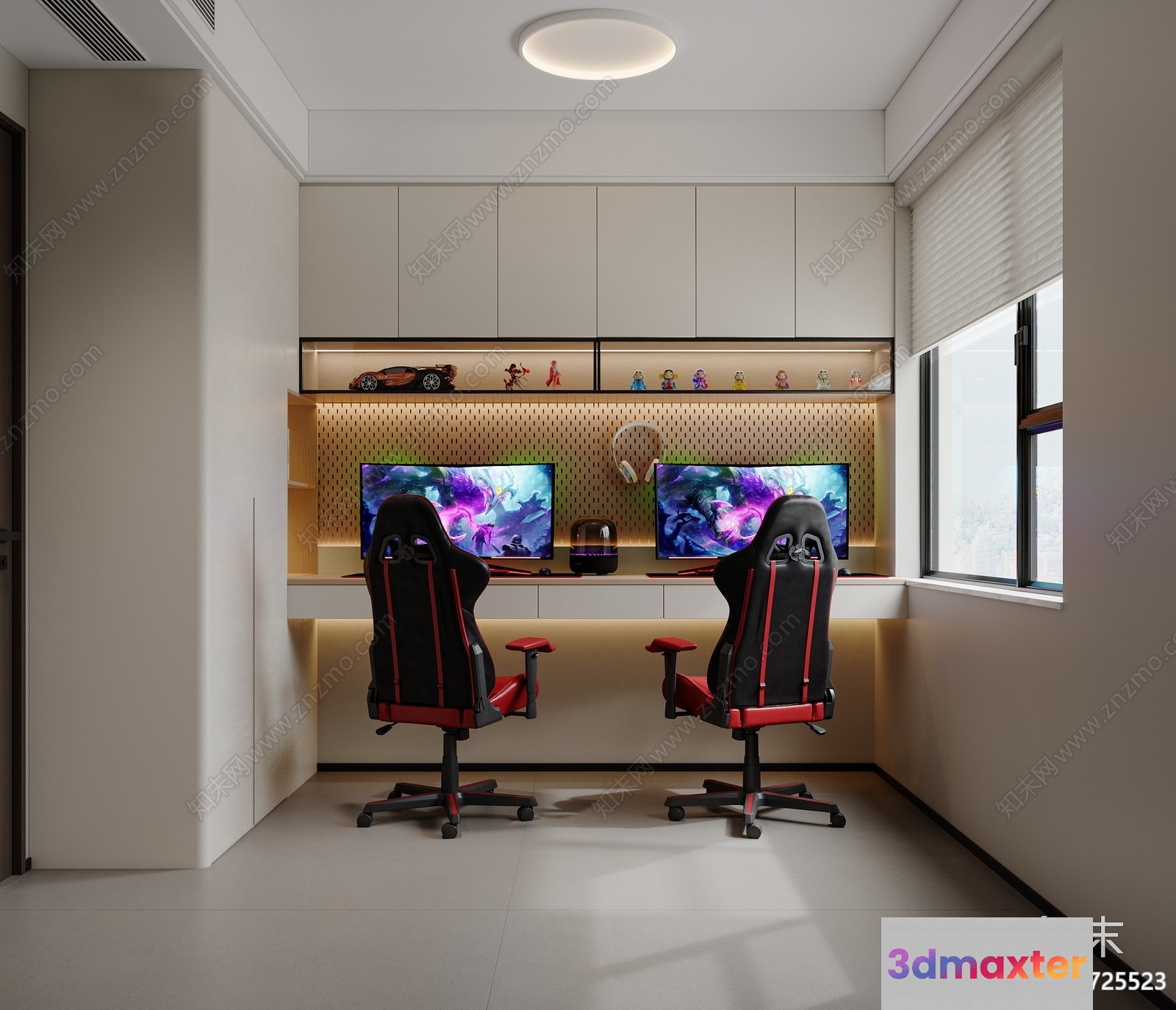 Modern Gaming Room 3D Model - 11952 - VRAY Render
