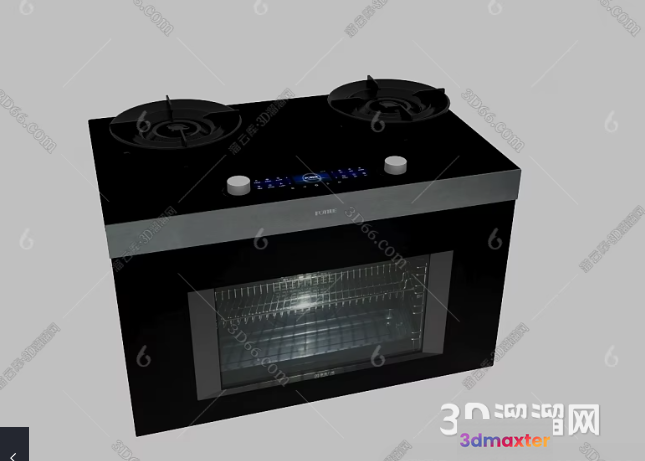 A 3D Model Of An Oven 3D Model - 15364 - VRAY Render