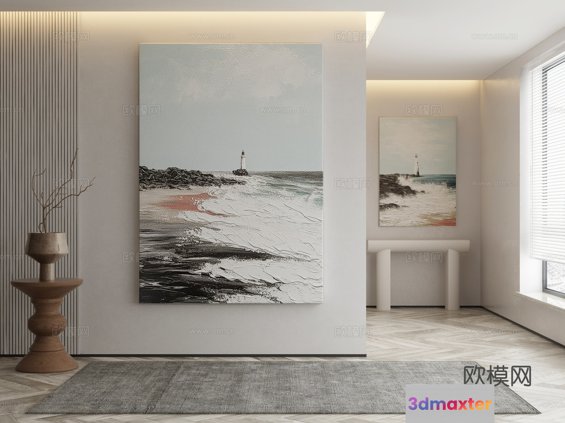 Modern Lighthouse Artwork 3D Model - 1584 - VRAY Render