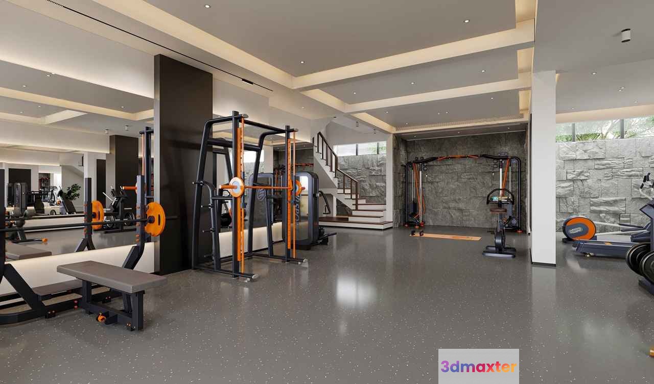 Modern Gym Equipment 3D Model - 5262 - CORONA Render