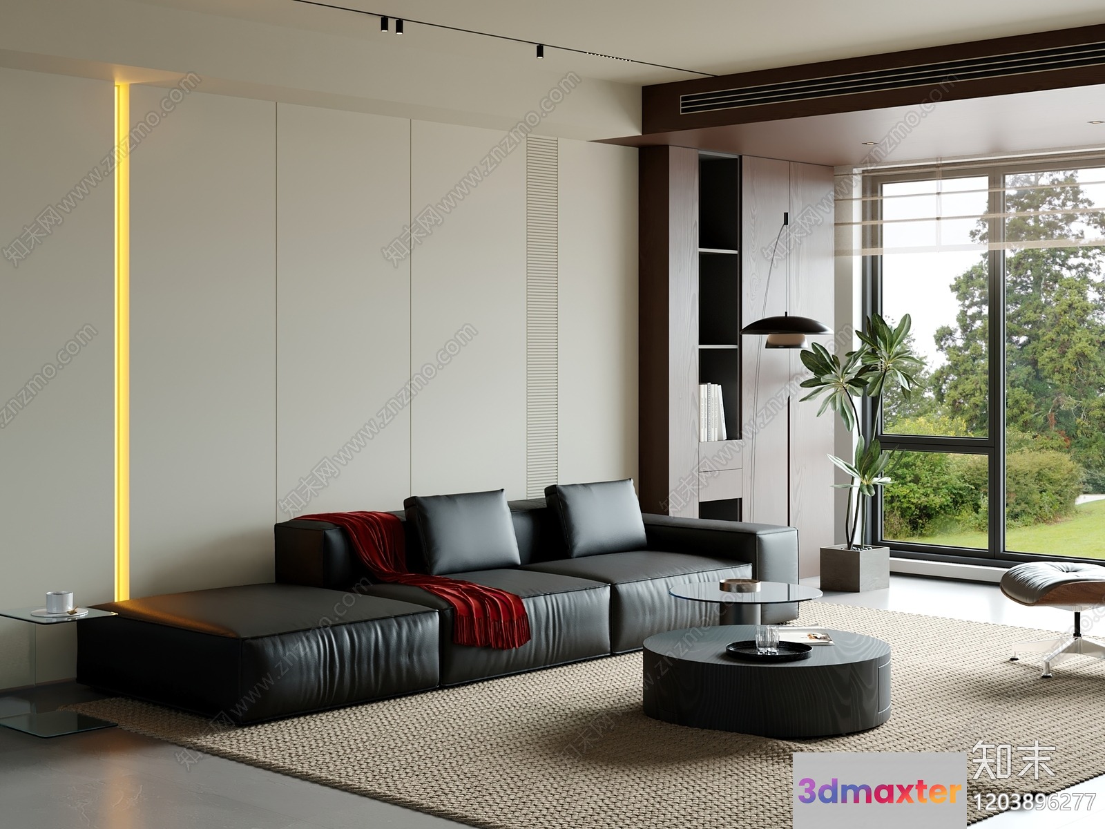 Modern Living Room 3D Model - 20301 - CORONA Render