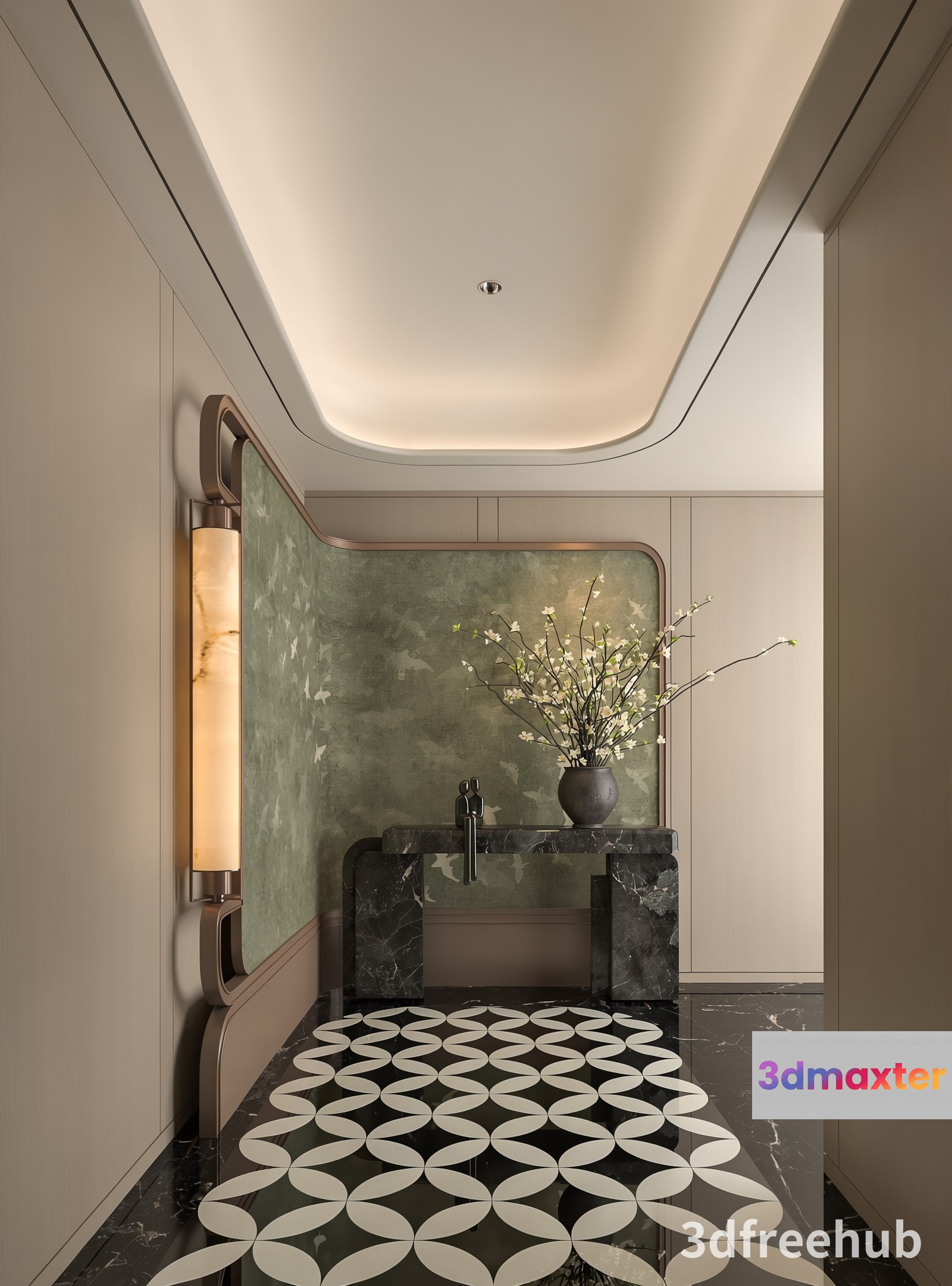 Modern Bathroom Interior 3D Model - 20924 - VRAY Render