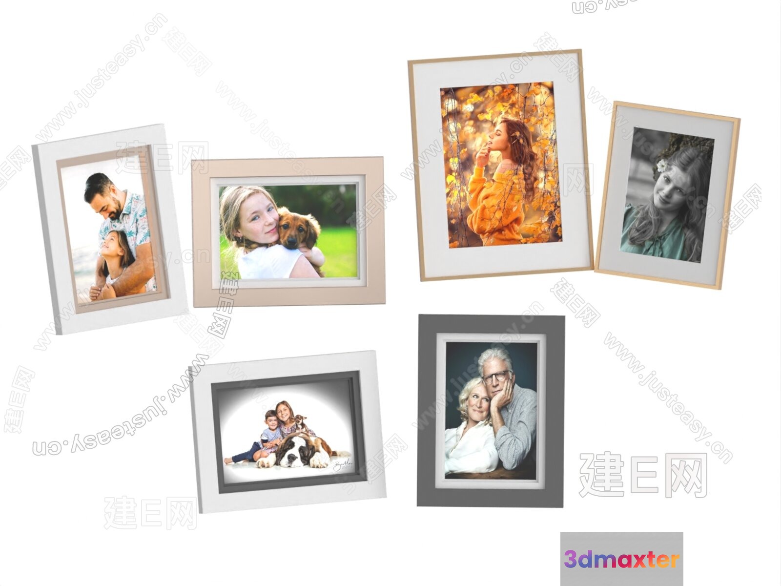 A Collection Of Framed Photos 3D Model - 3113 - VRAY Render