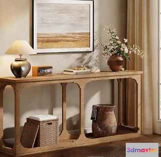 Modern Wooden Console Table 3D Model - 10477 - VRAY Render