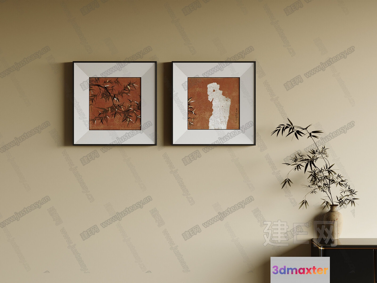 Modern Framed Artwork 3D Model - 16472 - CORONA Render
