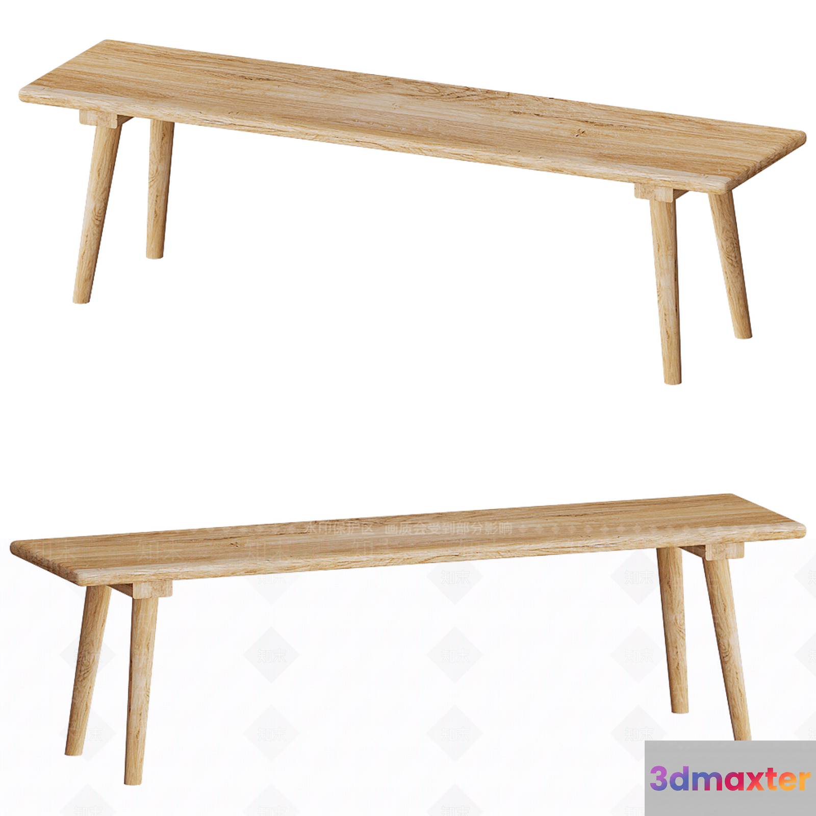 Wooden Bench 3D Model - 7833 - VRAY Render