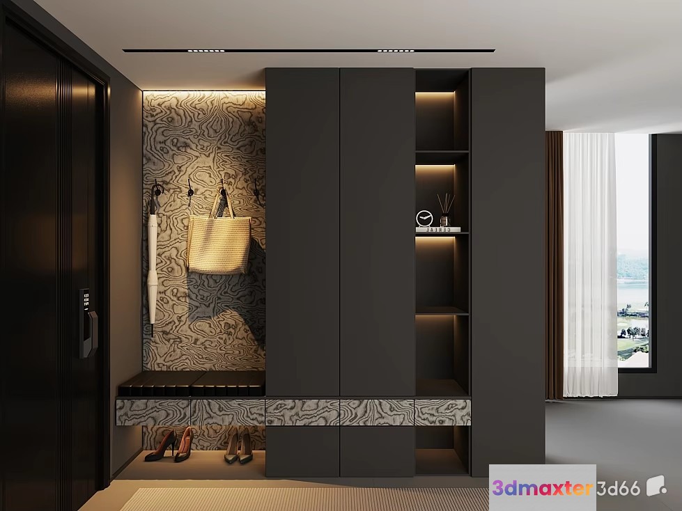 Modern Dark Gray Closet 3D Model - 7927 - VRAY Render