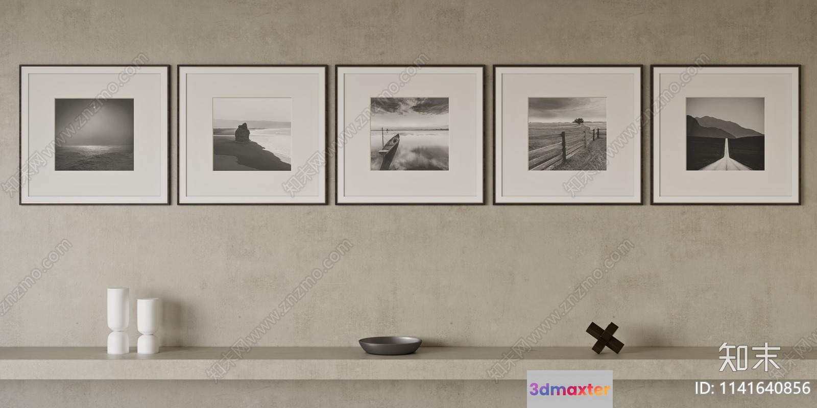 Modern Minimalist Wall Art 3D Model - 17028 - CORONA Render