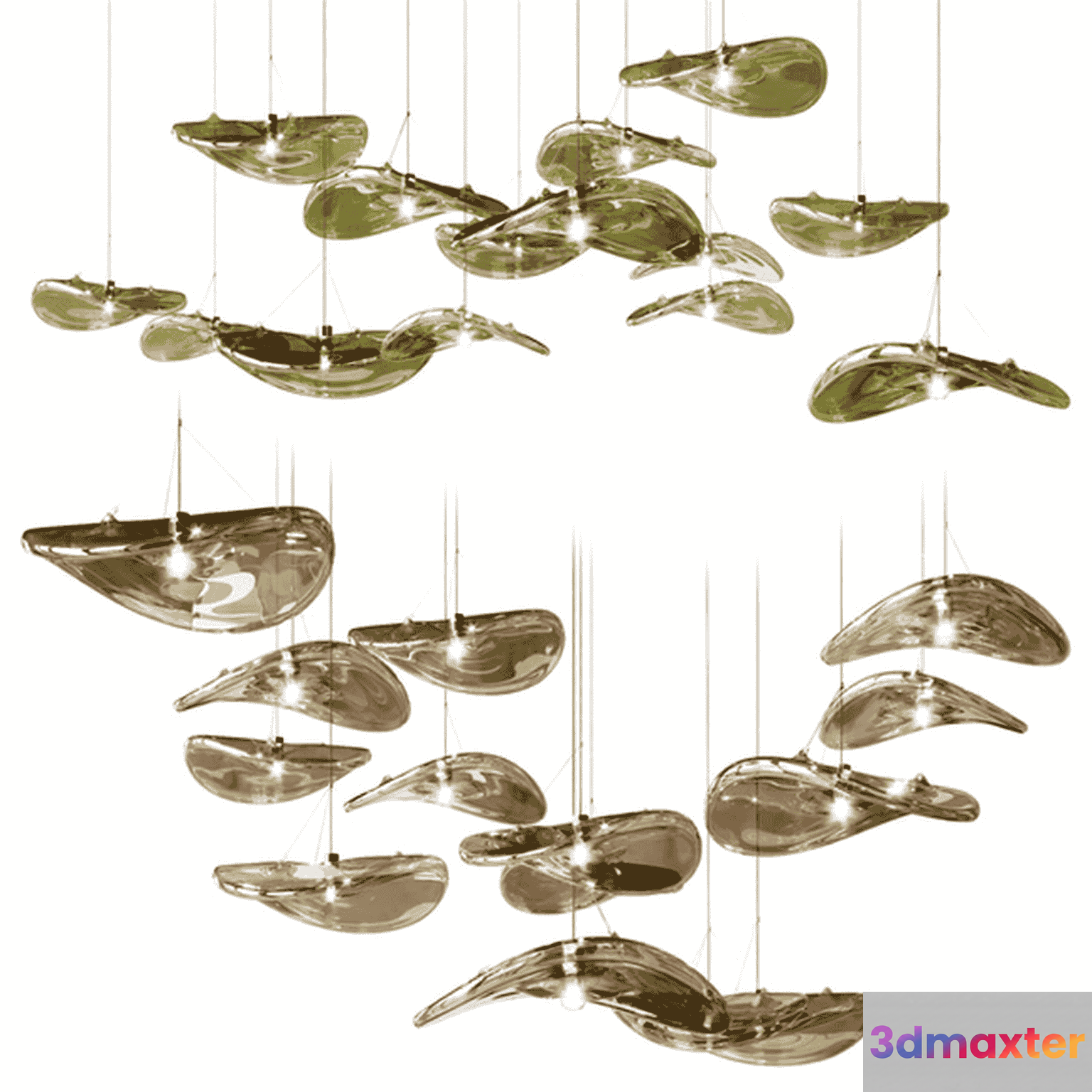 Glass Light Fixture 3D Model - 13490 - CORONA Render