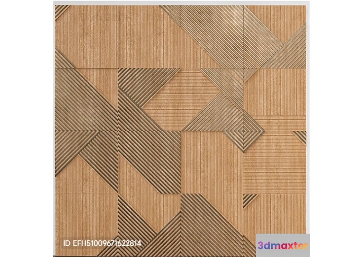 Wooden Geometric Pattern 3D Model - 5283 - VRAY Render