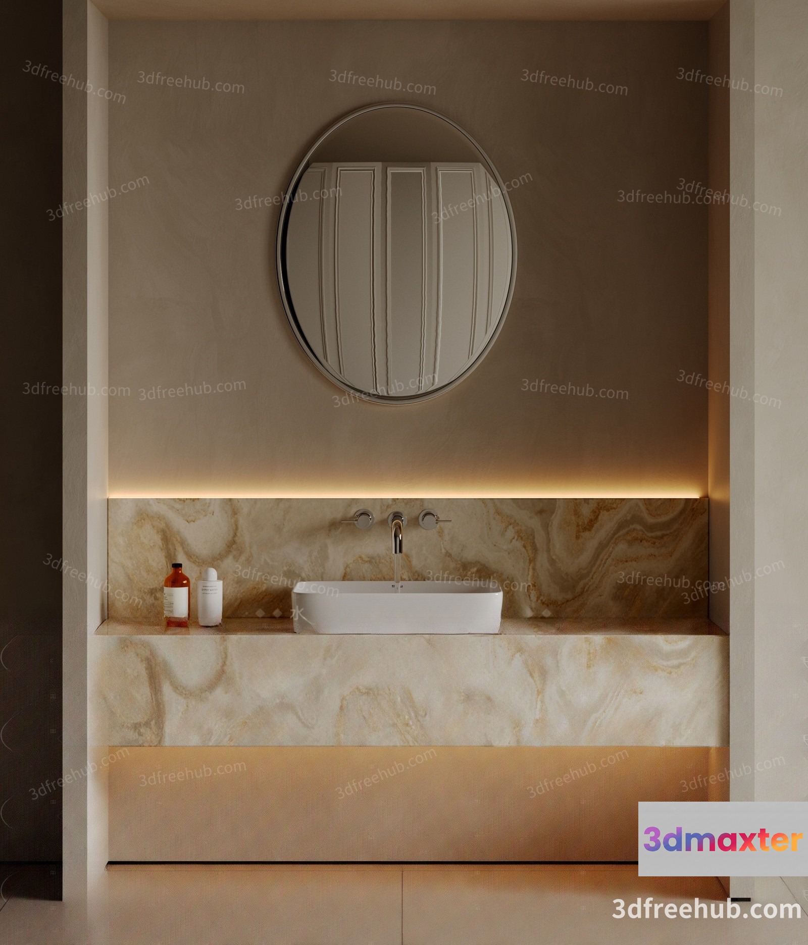 A Modern Bathroom Sink 3D Model - 22419 - VRAY Render