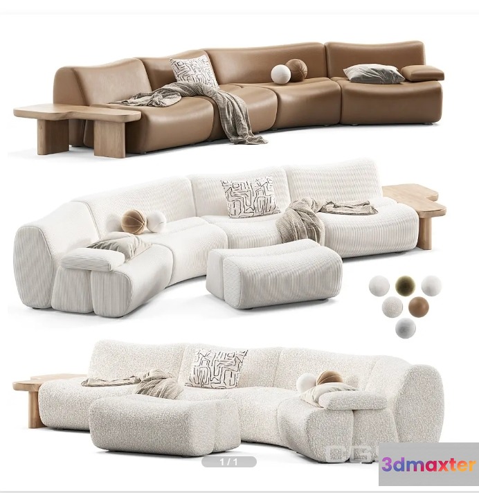 Modern Living Room 3D Model - 14368 - VRAY Render