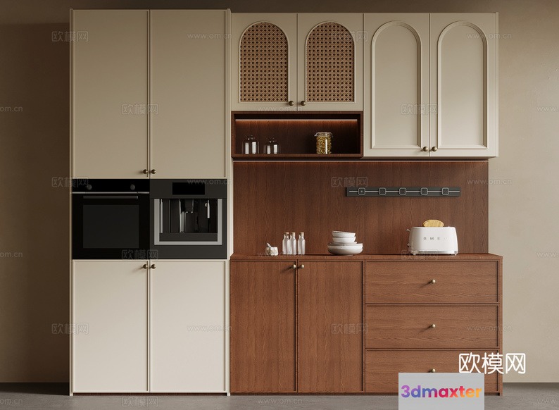 Modern Kitchen Setup 3D Model - 14888 - VRAY Render