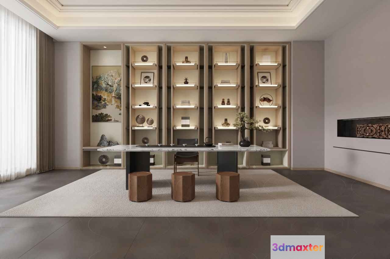 Modern Office Space 3D Model - 16209 - VRAY Render
