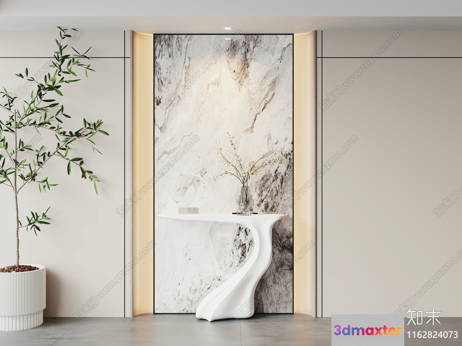Modern Minimalist Interior Design 3D Model - 13362 - VRAY Render