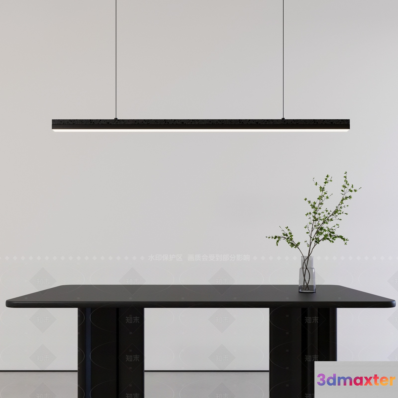 Minimalist Dining Space 3D Model - 9656 - VRAY Render