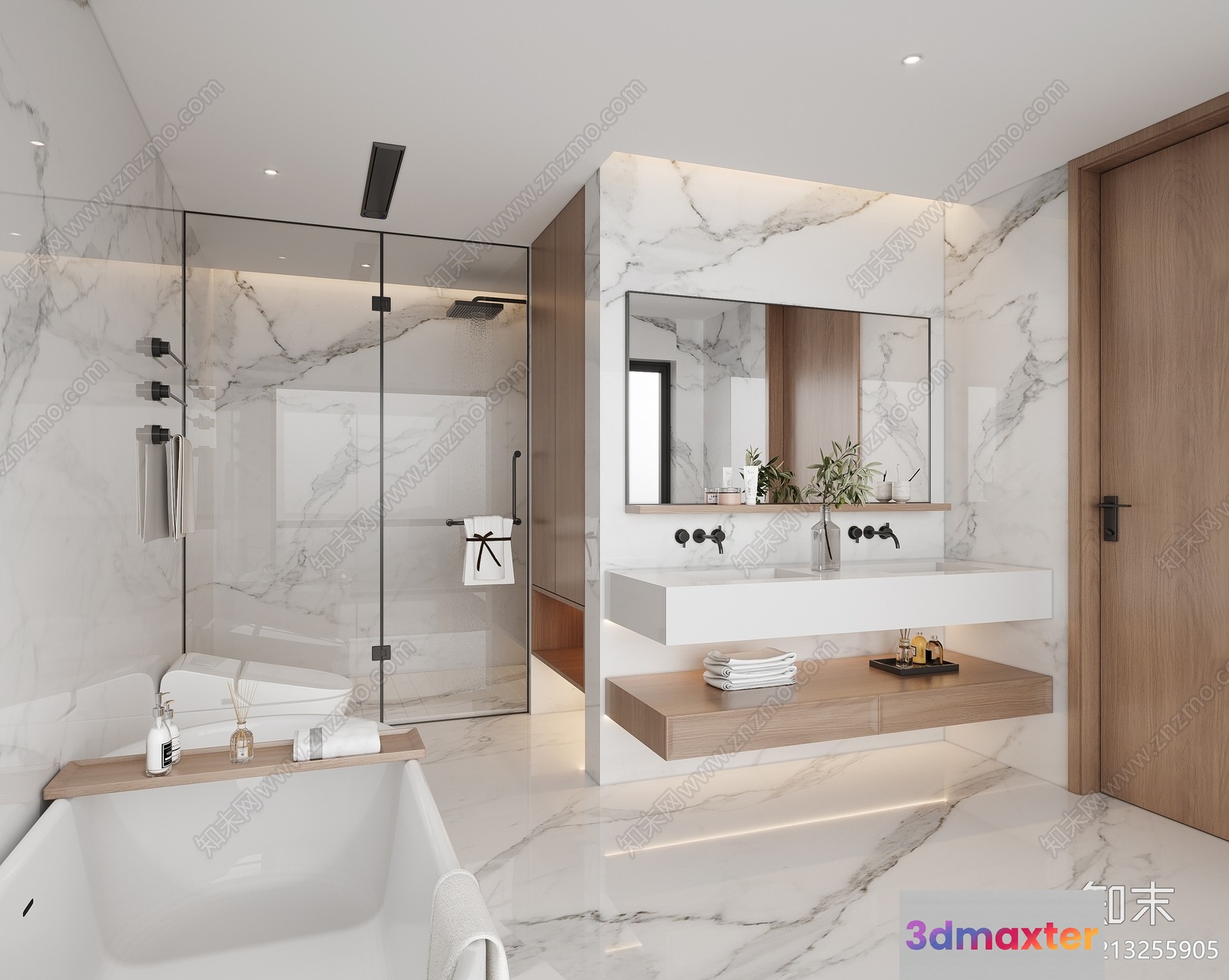 Modern Bathroom 3D Model - 6719 - VRAY Render