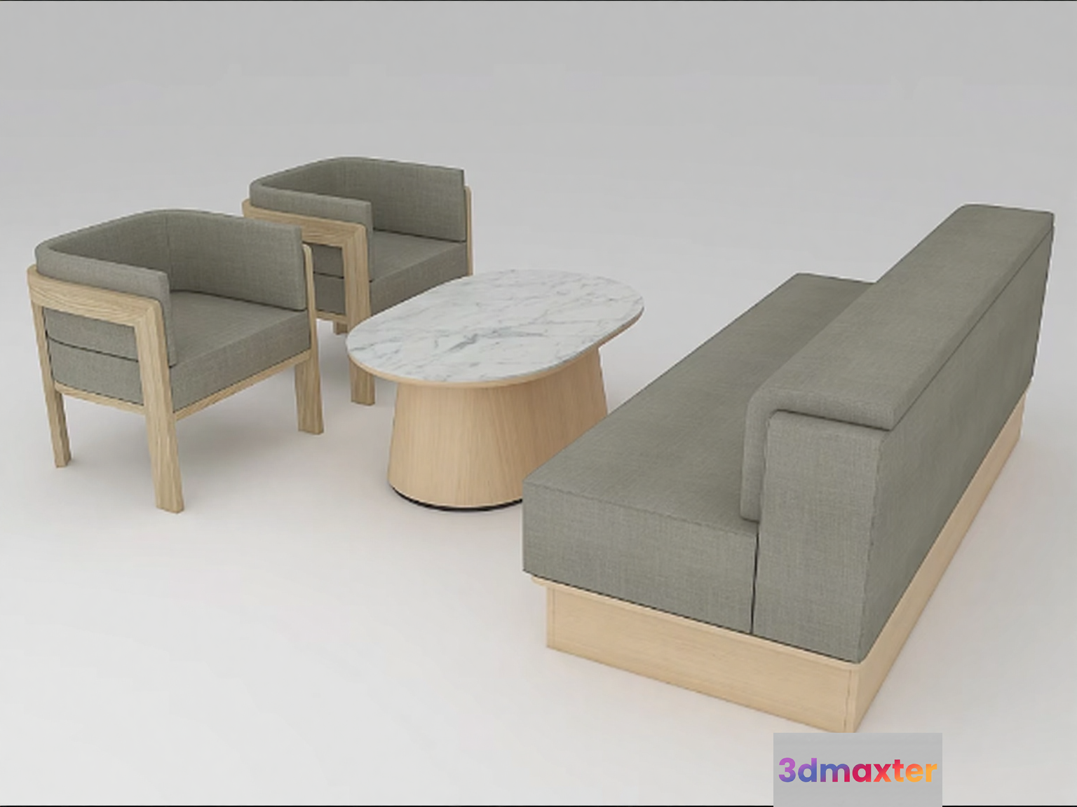 Modern Living Room 3D Model - 14248 - VRAY Render