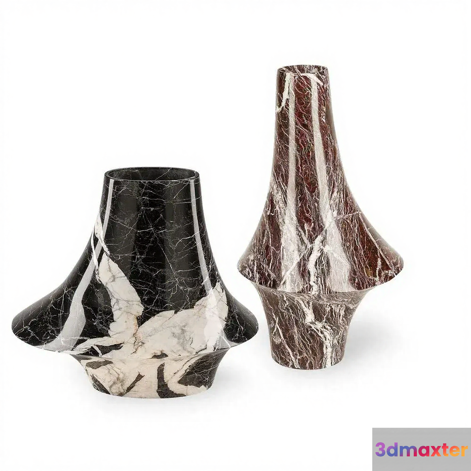 Two Marble Vases 3D Model - 3897 - VRAY Render