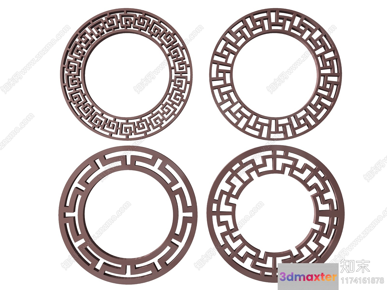 Circular Decorative Elements 3D Model - 16273 - VRAY Render