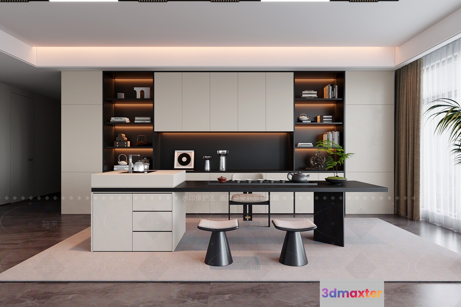 Modern Kitchen Design 3D Model - 5050 - VRAY Render